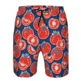 thumbnail image 3 of Cauagu Hand Drawn Tomatoes Print Men's Swim Trunks,Hawaiian Bathing Suit Swimsuits Beach Shorts with Pockets for Men Quick Dry Swimming Board Shorts-3X-Large, 3 of 6