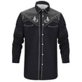 thumbnail image 2 of Girls T Shirts Boys Cowboy Print Long Sleeve Button Down Casual Top Girls' Tops Black3 4-5 Years, 2 of 4