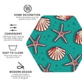 thumbnail image 4 of Pofeuu Starfish and Shell Print Leather Coasters Set of 6, Round Cups Mugs Mat Pad for Home Kitchen Heat Resistant Drink Coasters,Hexagon, 4 of 7