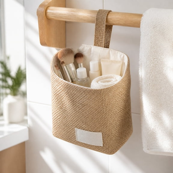 Wall Hanging Storage Organizer, No Drill Wall Organizer with Hanging Wall Pockets, Space Saving Storage Bag for Kitchen Utensils, Bathroom Toiletries, Bedroom Accessories, Home and RV Organization