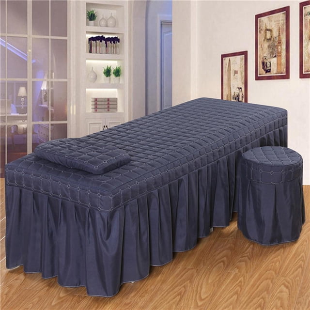 de de SPA Ropa - Azul oscuro-l perfecl Hoja de cenefa de mesa de masaje