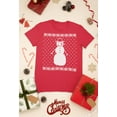 thumbnail image 5 of Old Glory Youth Big Snowman Ugly Christmas Sweater Short Sleeve T Shirt, 5 of 6