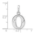 thumbnail image 2 of 925 Sterling Silver Solid Polished Sparkle Cut Letter Name Personalized Monogram Initial O Pendant Necklace Measures 23., 2 of 2