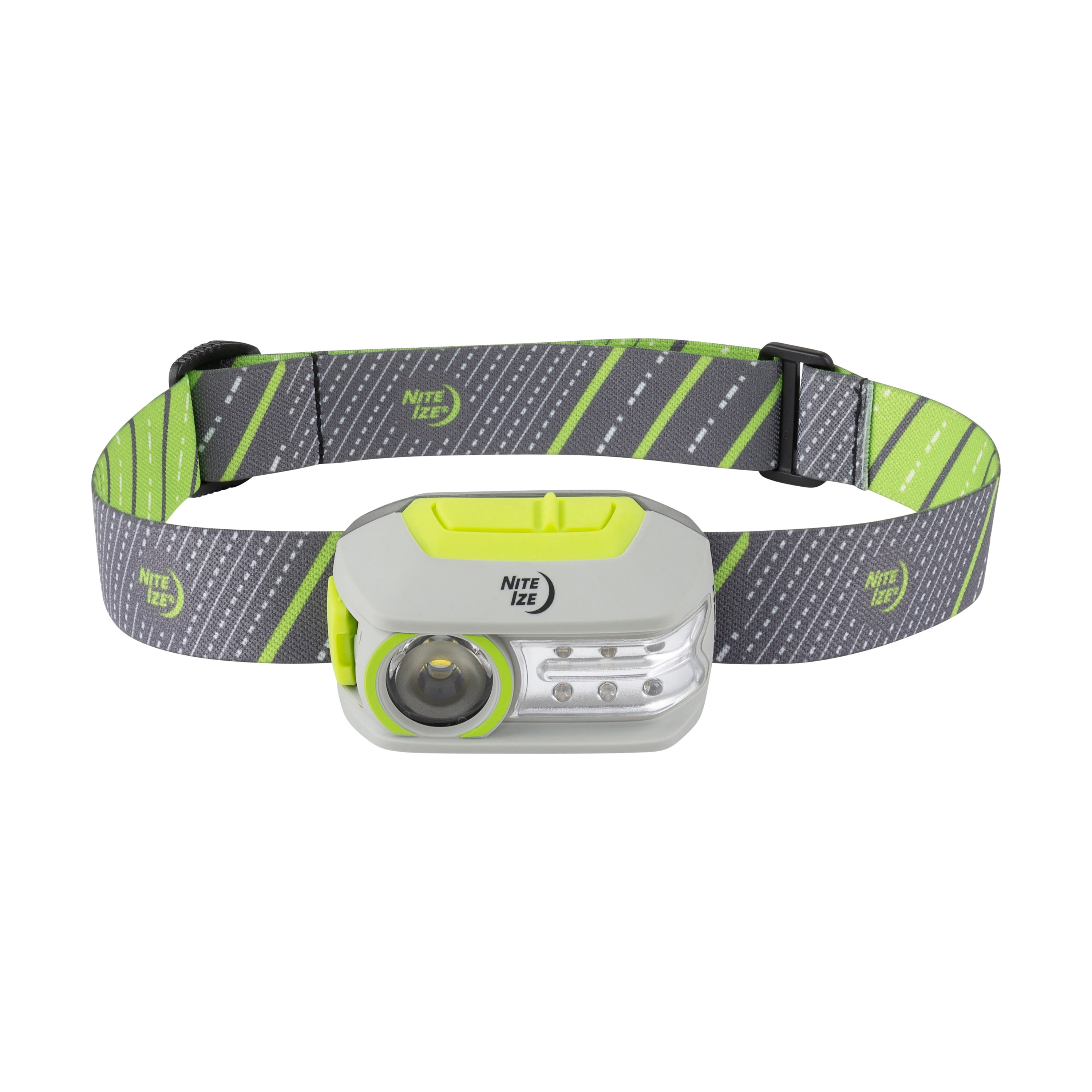Nite Ize R300RH-17-R8 Radiant 300 Rechargeable LED Headlamp, 300 Lumen Headlight with USB Recharging Cord, Red + White LED's, Multiple Modes Plus Lockout, Green