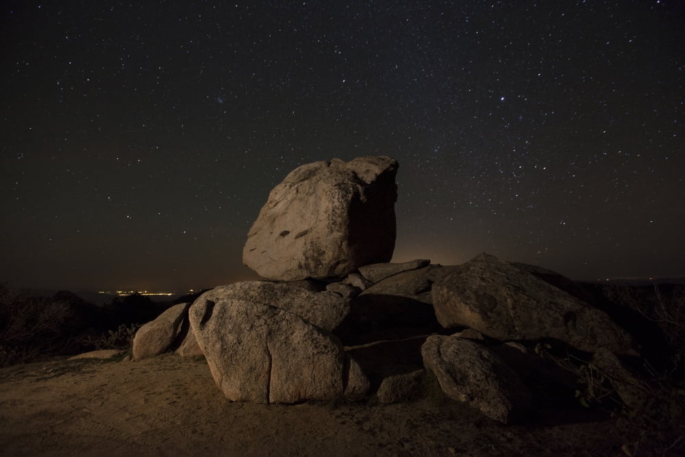 A boulder outcropping in Anza Borrego Desert State Park California Canvas Art - Dan BarrStocktrek Images (35 x 24)