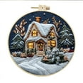 thumbnail image 1 of Christmas Embroidery Kit, Christmas Embroidery Kit with Embroidery Hoop, Easy Embroidery Kit for Beginners and Adults,Hand Embroidery Kit with Stamped Embroidery Pattern, DIY Needlepoint Kit Set, 1 of 9