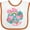White and Orange, variant on Inktastic My Gigi Loves Me Girls Rainbow Granddaughter Girls Baby Bib