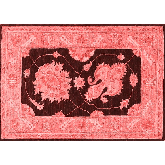 Ahgly Company Indoor Rectangle Oriental Red Traditional Area Rugs, 8' x 10'