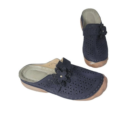 

Kesitin Womens Casual Flat Shoes Slip On Clog Mule Loafer Closed Toe Summer Sandals