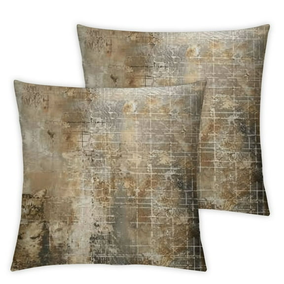 BANET  Gallery Modern Decorative Throw Pillowcases Cushion Cover for Bedroom Sofa Living Room Set of 2 12x12in