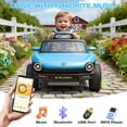 thumbnail image 4 of iRerts 12V Ride on Cars with Remote Control, Licensed Volkswagen Beetle Powered Ride on Toys with Bluetooth, USB Port, Music, Rear Storage, LED Lights, Electric Car for Kids 3-6 Years Old, Blue, 4 of 10