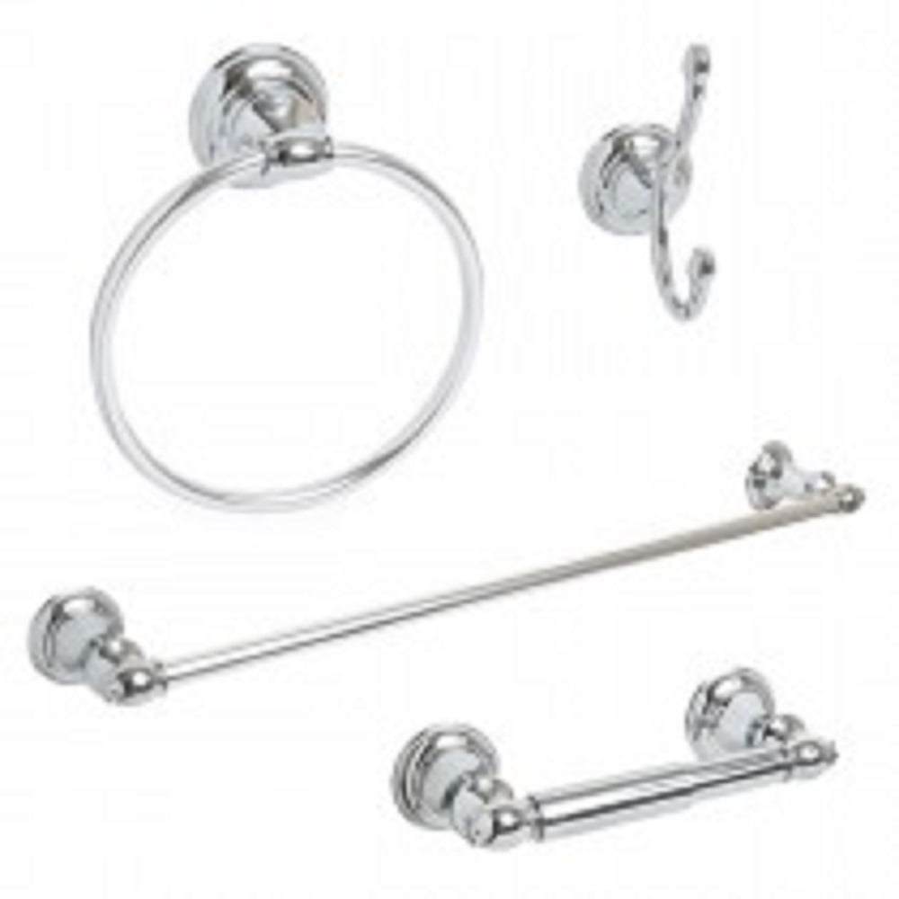 Arista Highlander Collection 4Piece Bathroom Hardware Set in Chrome