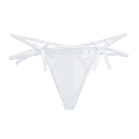 

Rovga Women Panties Females Lace Panties White Briefs Thongs 1 Pcs