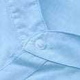 thumbnail image 5 of Shirts For Men Summer Solid Color Collar Button Dwon Cardigan Short Sleeves Male Tops Blue XL, 5 of 5