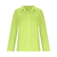 thumbnail image 5 of NTACZA Cotton Women Tops Business Casual Button Down Shirt Long Sleeve Collared Loose Woman Shirts XL, 5 of 6