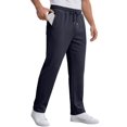 thumbnail image 2 of Corduroy Straight Leg Pants for Men Wide Leg Relaxed Fit Striped Drawstring Spring Fall Travel Trousers, 2 of 7