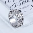 thumbnail image 2 of Silver Copper Note Shape Decorative Ring for Women Wearing Lightweight and Unique 16MM, 2 of 8