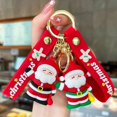 thumbnail image 2 of LLavero de silicona para árbol de Navidad, muñeco de nieve, accesorios colgantes, muñeca de pegamento suave, llaveros bonitos, regalos de joyería, 2 of 4