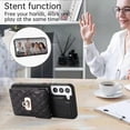 thumbnail image 3 of Leather Case for Samsung Galaxy S24 Ultra 5G Wallet Cover with Credit Card Holder Shoulder Crossbody Strap Long Lanyard, 3 of 5