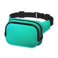 thumbnail image 2 of Zufioo Turquoise Light Blue Print Square Double Layer Waist Bag, Durable & Stylish Fanny Pack with Zippered Pockets and Adjustable Strap for Outdoor & Daily, 2 of 9