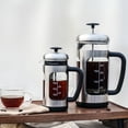 thumbnail image 4 of Easyworkz Cafetière à Piston en Acier Inoxydable 34 oz avec Verre Borosilicate, Poignée Douce, 4 of 5