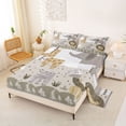 thumbnail image 2 of Erosebridal Cute Lion Animal Full Size Sheets for Kids, Cartoon Zebra Bed Sheets, 4 Pieces, 2 of 5