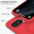 thumbnail image 4 of Compatible with Google Pixel 9 Case with Ring Kickstand Green, Google Pixel 9 Phone Case Silicone Liquid with Soft Microfiber Lining Slim Shockproof Protective Cover (Red), 4 of 14
