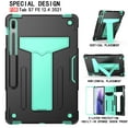thumbnail image 2 of Dteck Case for Samsung Galaxy Tab S7 FE T730 (2021) 12.4-inch,Shockproof Rubber Case Kickstand Hybrid 3-Layer Protection Cover for Galaxy Tab S7 FE 5G SM-T736B/Galaxy Tab S7+ T970,Black+Mint, 2 of 4