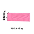 thumbnail image 1 of Ruiboury Keyboard Durable Waterproof Silent Soft Keyboards Fashion Mini Flexible Folding USB Wired Tablet Accessories Fittings Pink 85-Key, 1 of 6