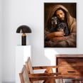 thumbnail image 4 of Blackand Tan Coonhound Dog Wall Art, Funny Animal Canvas Wall Decor for Bedroom, Printed And Stretched On Wooden Frame, Ready To Hang, Nursery, Living Room Decor 12x18 inch, 4 of 5