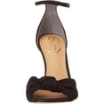 thumbnail image 2 of Sam Edelman Lucia Black Spool Heel Ankle Strap Squared Open Toe Heeled Sandals (Black, 6.5), 2 of 6