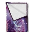 thumbnail image 2 of Astrology Soft Flannel Fleece Throw Blanket, Zodiac Circle in Space with Abstract Gender Signs Star Shape Center, Cozy Plush for Indoor and Outdoor Use, 60" x 80", Purple and Pale Blue, by Ambesonne, 2 of 5