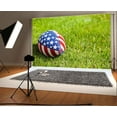 thumbnail image 1 of EREHome Polyester Fabric Independence Day Background 7x5ft Photo Backdrop Photography Rugby Ball Stars and Stripes Pattern Design Grass Field Souvenir Holiday Party Birthday Children Girls Adult Portrait, 1 of 2