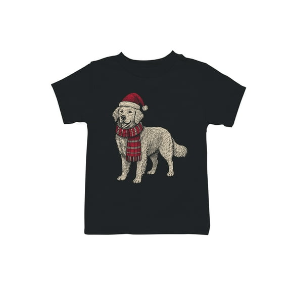 Festive Dog in Santa Hat Art Youth's T-shirt