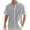 Gray, variant on WREESH Men's Fashion Linen Button Down Shirts Casual Solid Color Short Sleeve Turndown Collar Shirts Comfortable Top Gray