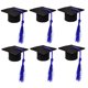 thumbnail image 5 of BEADCEST 6Ud Charming Black Graduation Hat Bottle Toppers for Wine and Beverage Bottles, 5 of 8