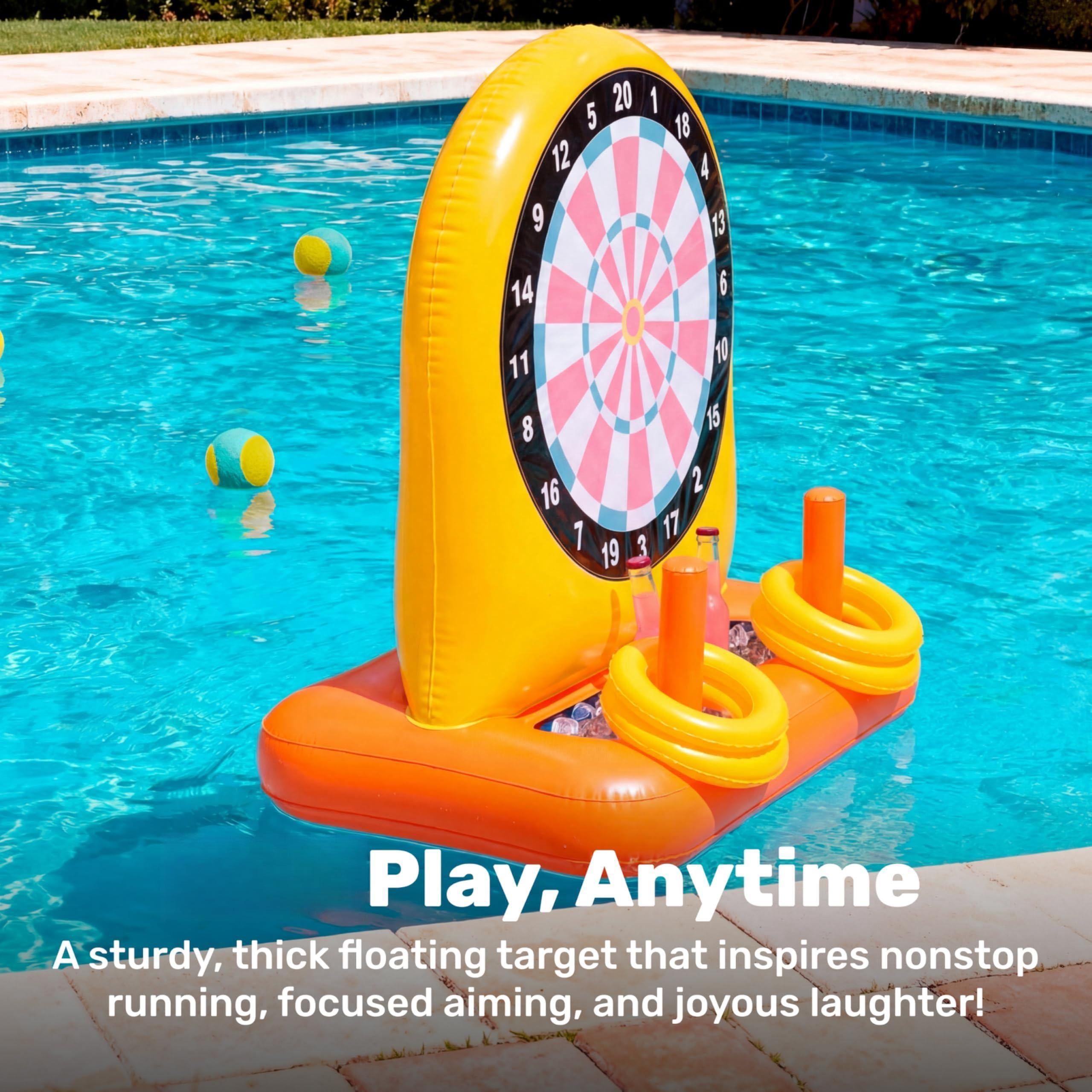 2-in-1 Inflatable Dart Board and Ring Toss Game Set