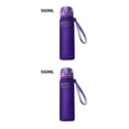 thumbnail image 3 of Monstrate Nueva botella de agua portátil a prueba de fugas de 400ml/560ml, botella de agua de plástico para beber para deportes al aire libre Exfoliante Violeta 560ml 2piezas, 3 of 6