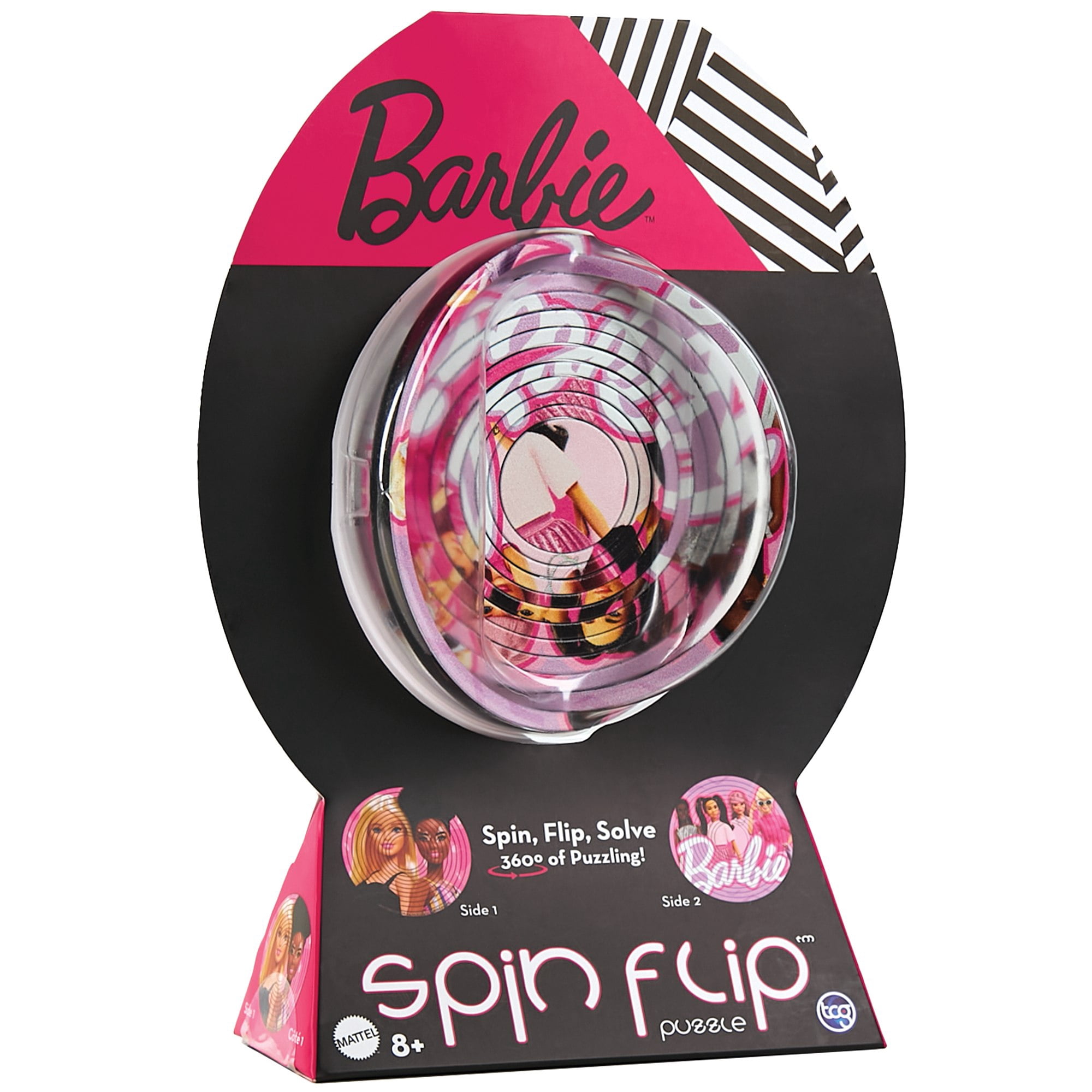 Spin Flip Puzzle: Barbie Glam Girls - 12 Rings - 2-In-1: Double-Sided Puzzle, Spin-Flip-Solve, 360 Degress Of Puzzling, Licensed, Adults & Kids 8+
