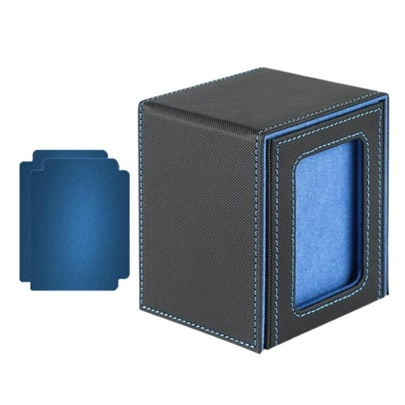 ziyahi Card Deck Box Organizer for Baseball Card Cards Collectible Collection Cards Blue 79x70x102mm