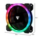 thumbnail image 2 of Game Factor FKG400 Kit de 3 Ventiladores RGB 120 mm, 1500 RPM, HUB con Capacidad de 10 Ventiladores, Control Inalambrico y 2 tiras LED Incluidas, Negro, 2 of 5