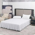 thumbnail image 2 of Bed Skirt Queen Size Ruffled Bed Skirt with Split Corners, 14 Inch Drop Dust Ruffle Bed Skirts with Platform, Gathered Style, 100% Microfiber, White, 2 of 6