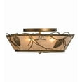 thumbnail image 6 of Meyda Tiffany 31602 Whispering Pines 3 Light 22" Wide Semi-Flush Ceiling Fixture -, 6 of 7