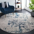 thumbnail image 2 of SAFAVIEH Shivan Abigail Abstract Area Rug, Grey/Blue, 6'7" x 6'7" Round, 2 of 8