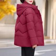 thumbnail image 6 of Wancir Womens Zipper Hooded Puffer Jacket Long Sleeve Winter Warm Down Coats with Pockets, 6 of 7