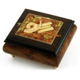 thumbnail image 1 of Gorgeous Hand Made Musical Jewelry Box with Torah Wood Inlay - La Paloma - SWISS, 1 of 2