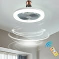thumbnail image 1 of LSLJS Ceiling Fan with Lights, Enclosed Low Profile Fan Light, Ceiling Light with Fan, Hidden Electric Fan, Ceiling Fan, 1 of 7