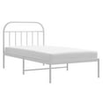 thumbnail image 2 of vidaXL Metal Bed Frame with Headboard White 100x200 cm, 2 of 5