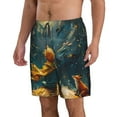thumbnail image 2 of Pofeuu Whimsical Starry Night Scene Prin Men's Swim Trunks Quick Dry Bathing Suit Swimming Board Shorts Mesh Lining Beach Swimwear-Large, 2 of 6