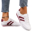 thumbnail image 4 of NexTorq Women's Retro Sneakers Leather Casual Walking Shoes Soft Sole Comfortable Non-Slip Athletic Footwear for Daily Wear Travel for Everyday Wear Red US-7 (EU-39), 4 of 7